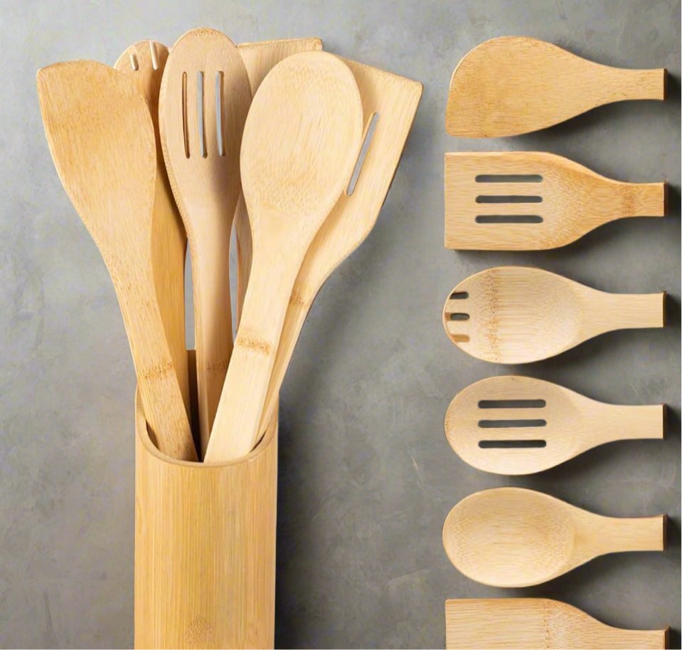 Personalized Bamboo wooden spoon set✨