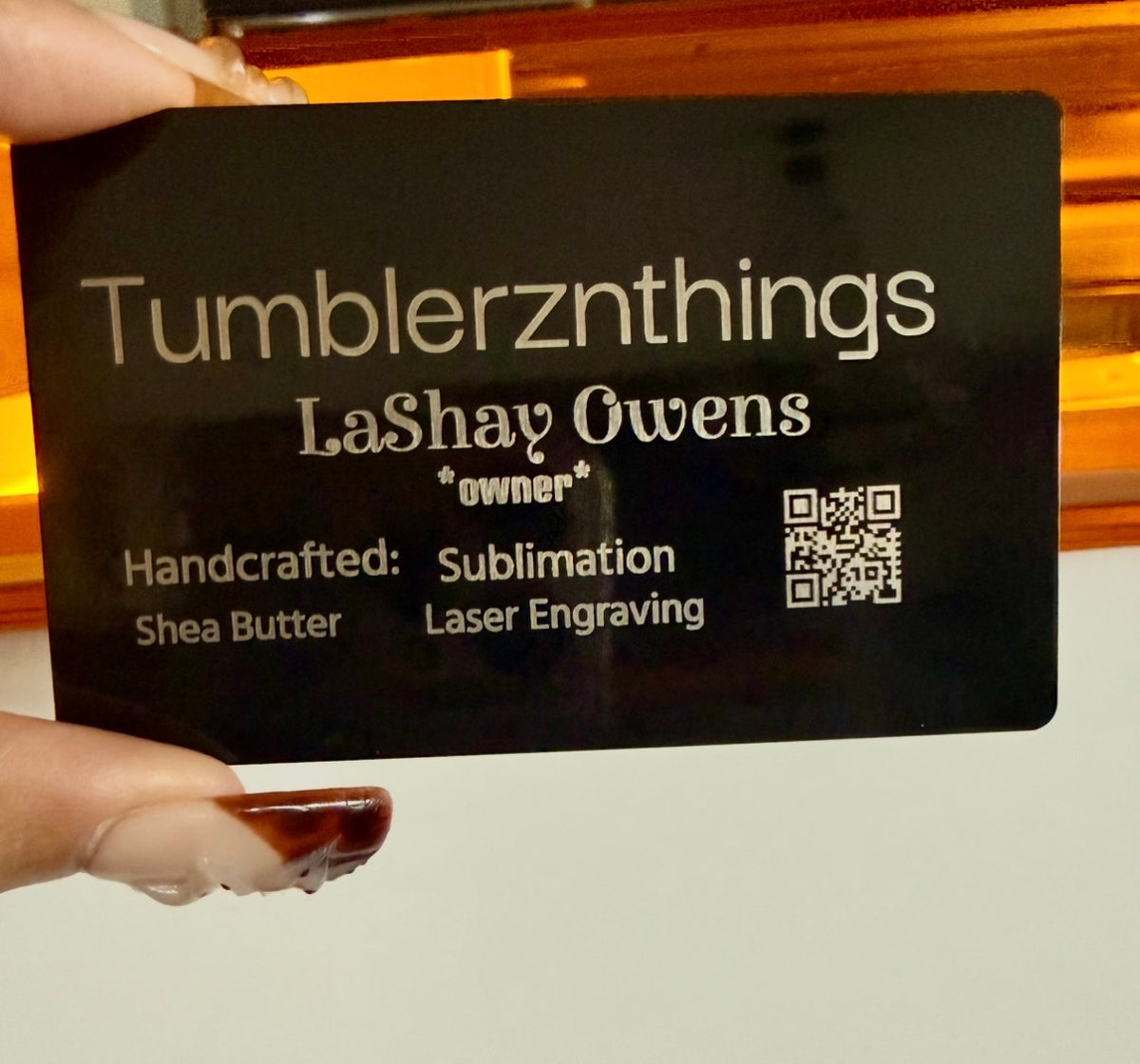 Laser Engraved Metal Business Cards