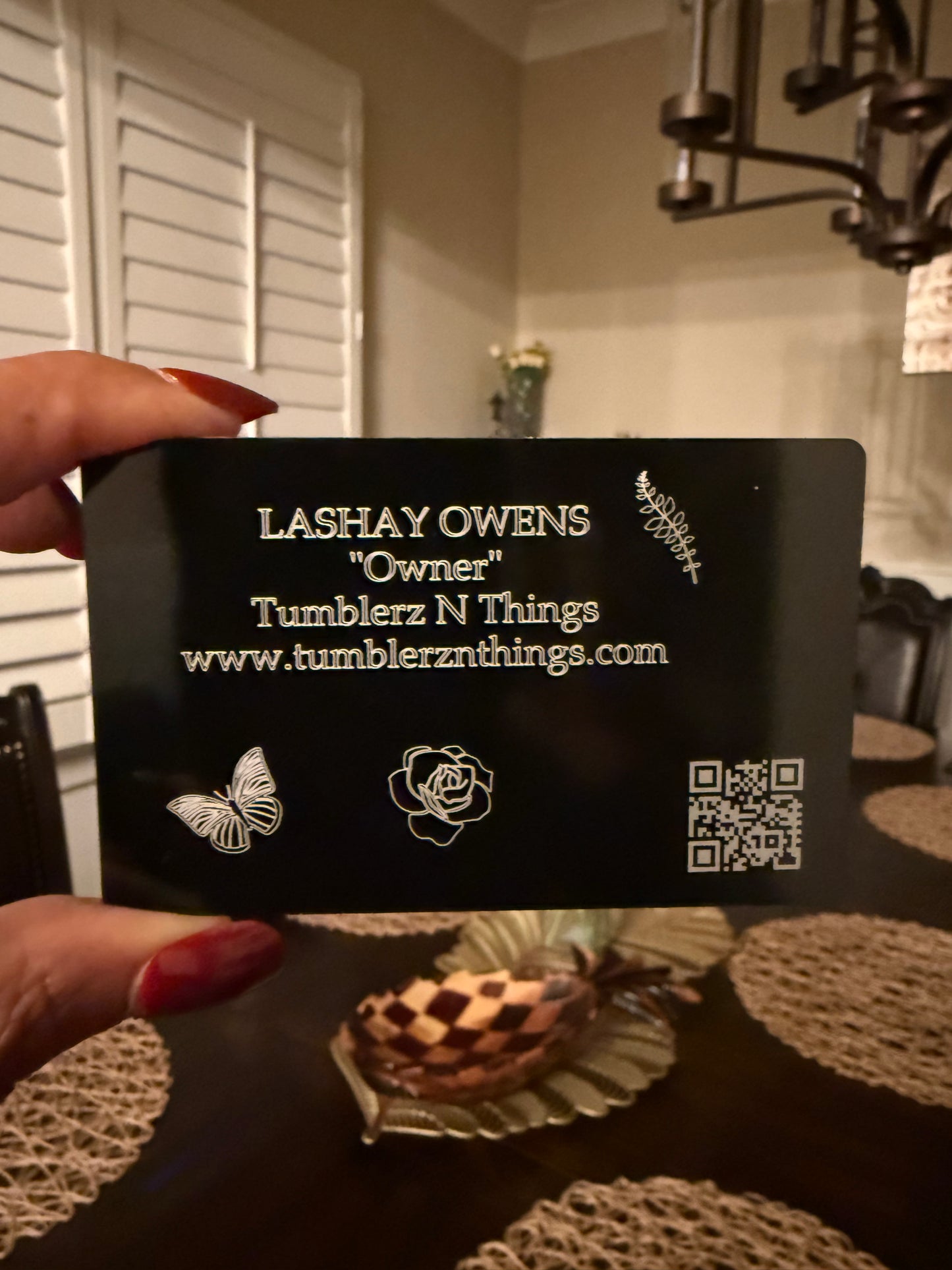 Metal Business cards✨ also w/ a QR Code