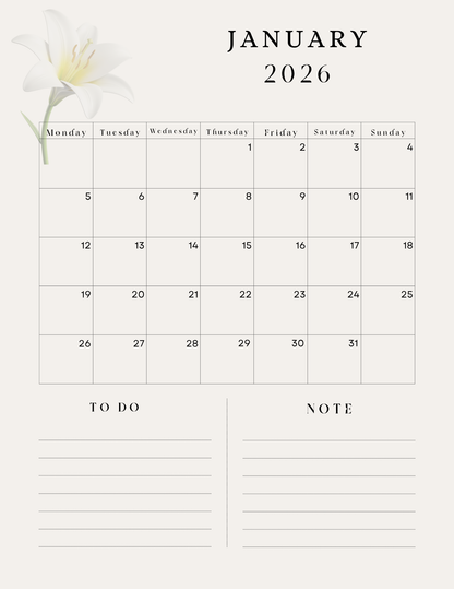 Digital product* 2026 Weekly Planner*