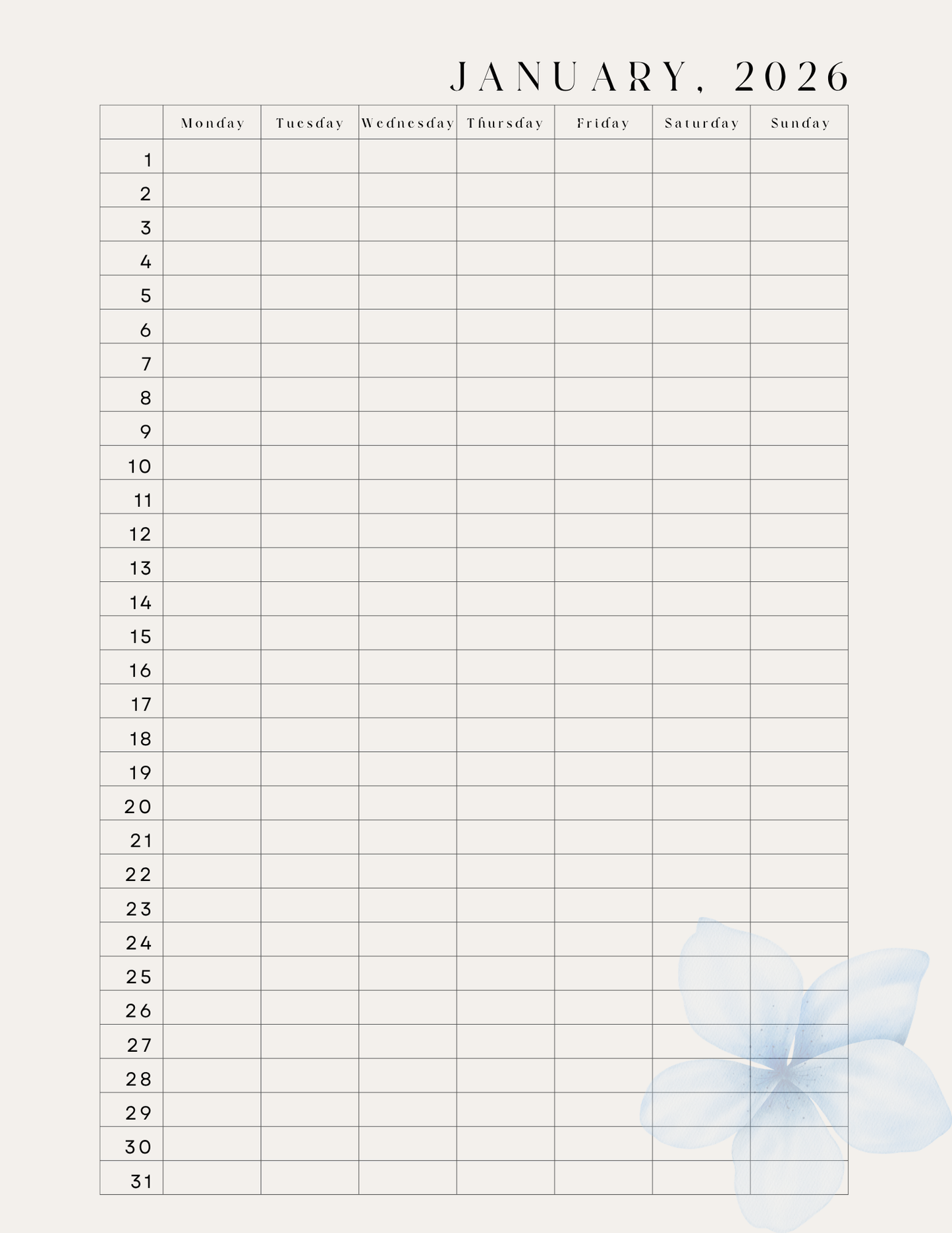 Digital product* 2026 Weekly Planner*