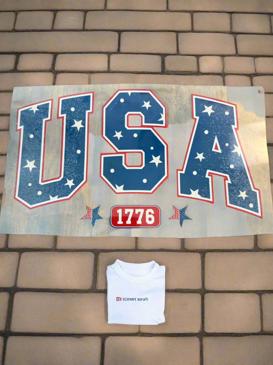 USA Tshirt transfer✨ med or large white Tshirt