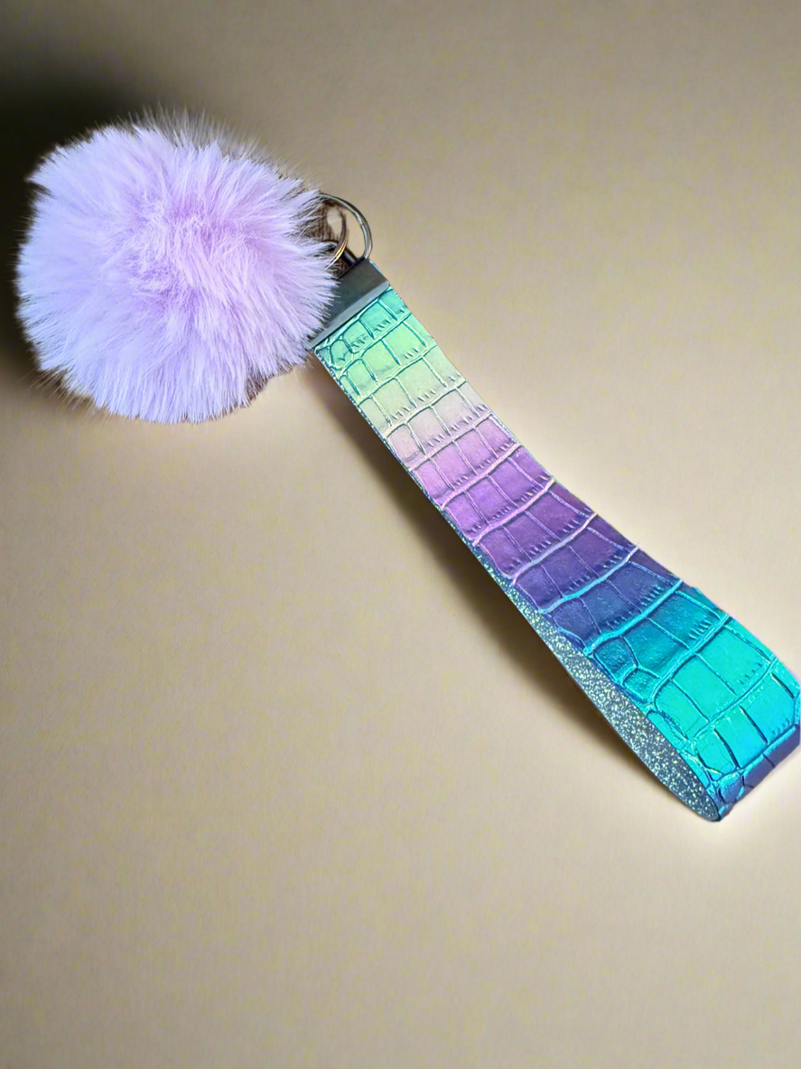 Colorful double sided wristlet 💜