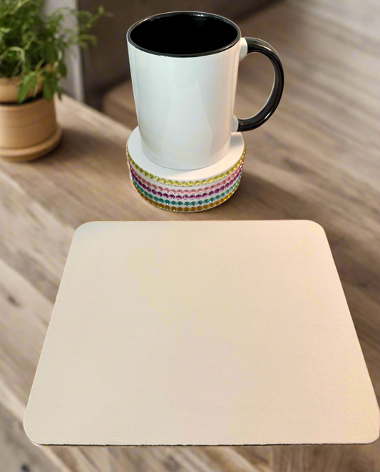 16oz Coffee Mug w/ mouse pad set *Personalize* Sublimation