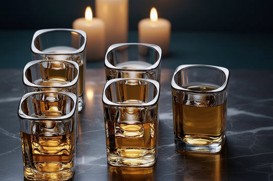 Shot Glass w/ Custom stickers *6 Pack set*