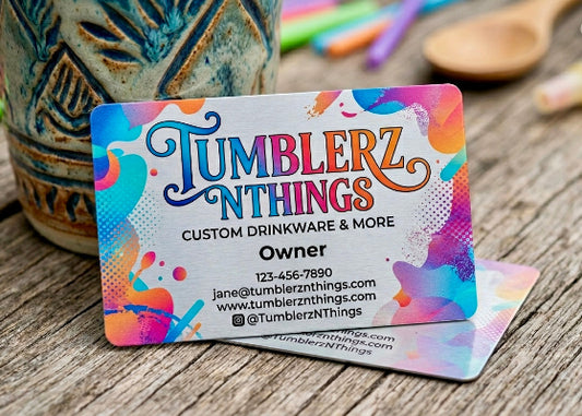 Sublimated Metal Business Cards✨ sold in Sets of 50 ONE side only**