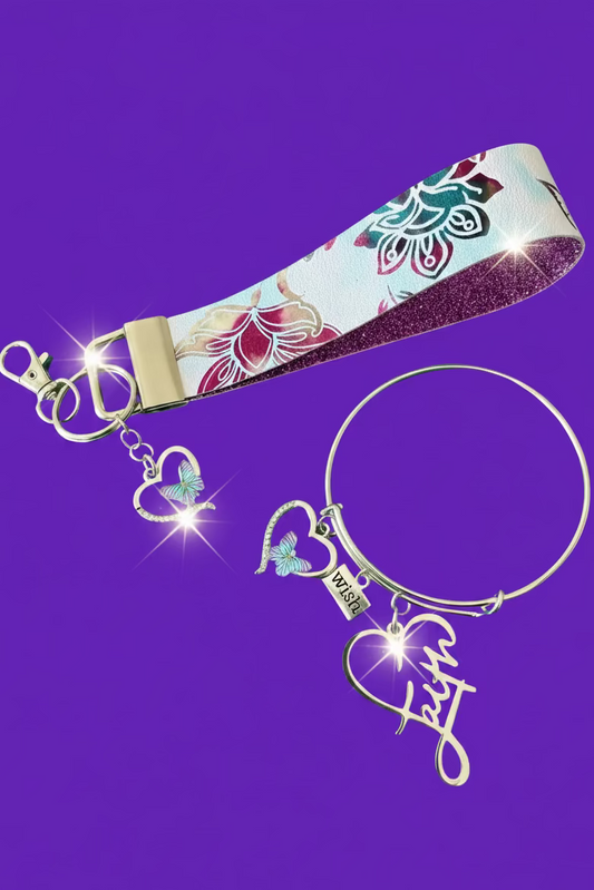 Butterfly wristlet & Bracelet Set🦋