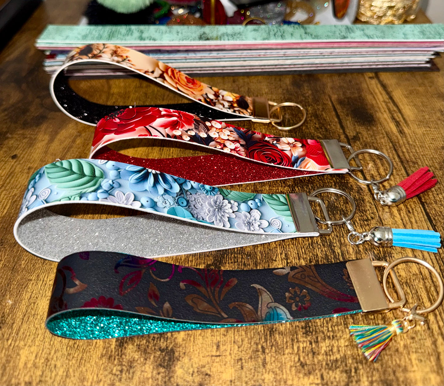 4 Variety Pack of Double sided wristlets✨