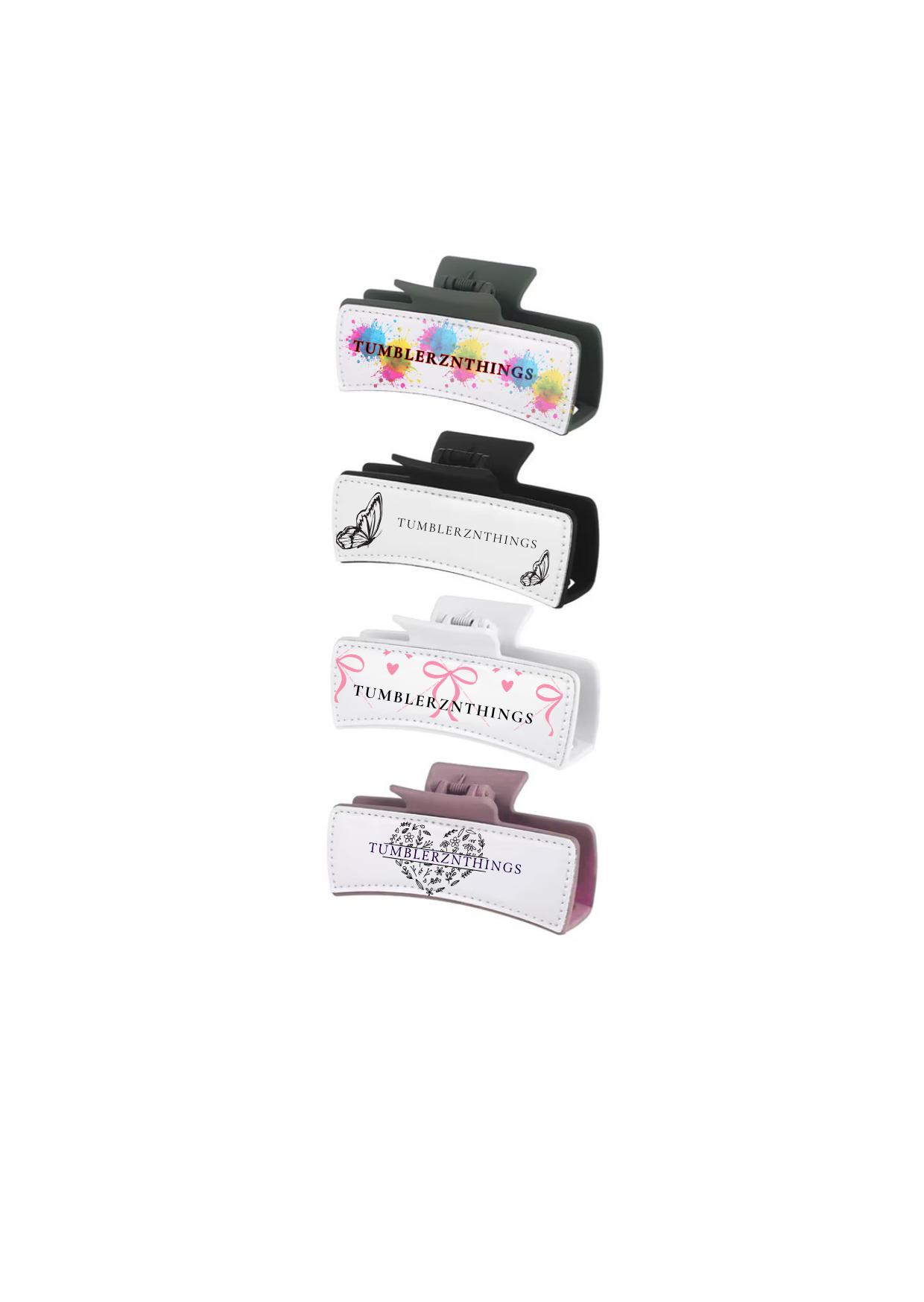 Personalized 4inch Hair Claw Clip set✨