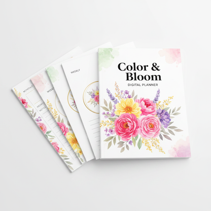Color & Bloom Cover Page - Bright Colors