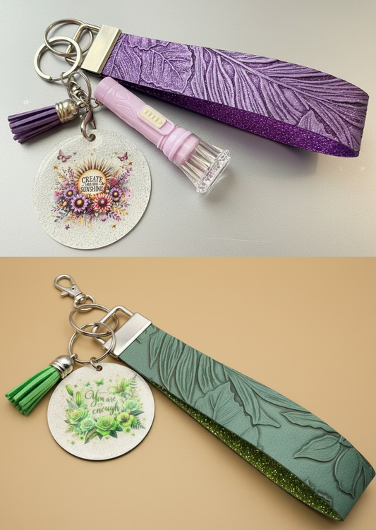 Double-Sided Wristlet Keychain Set – Set of 2