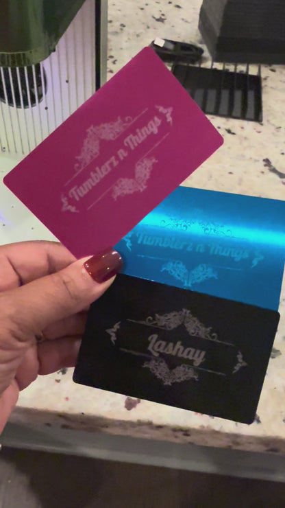 Metal Business cards✨ also w/ a QR Code