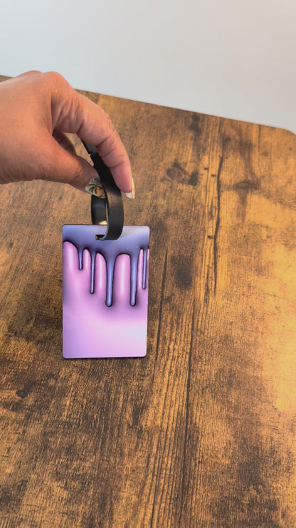 Pink luggage tag & keychain 💕