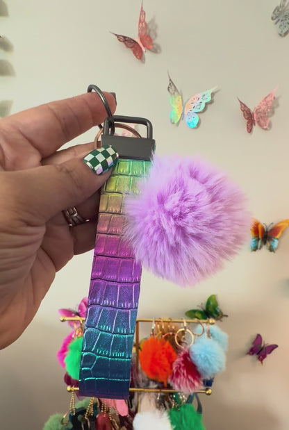 Colorful double sided wristlet 💜