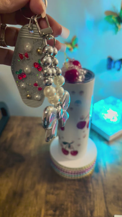 Cherry 20oz tumbler w/ keychain 🍒
